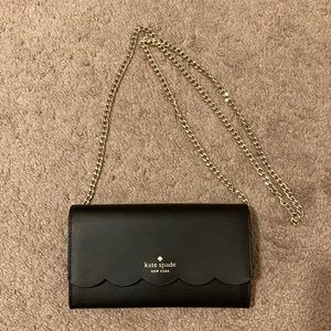 Black Kate Spade wallet on chain (WOC)